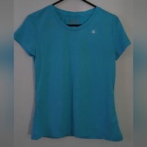 Champion Women's Teal Blue T-Shirt- Small